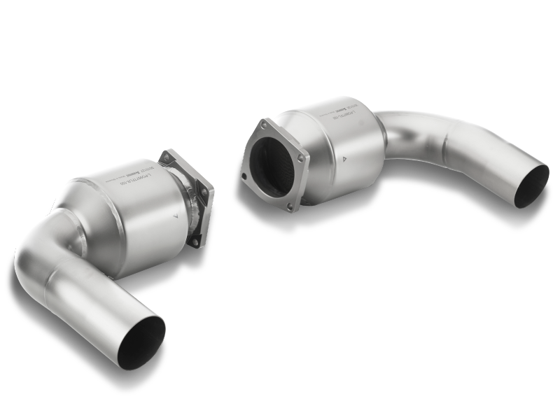Akrapovic 10-13 Porsche 911 Turbo/Turbo S (997) Link Pipe Set w/ Cat (Titanium) L-PO997TFLS-100