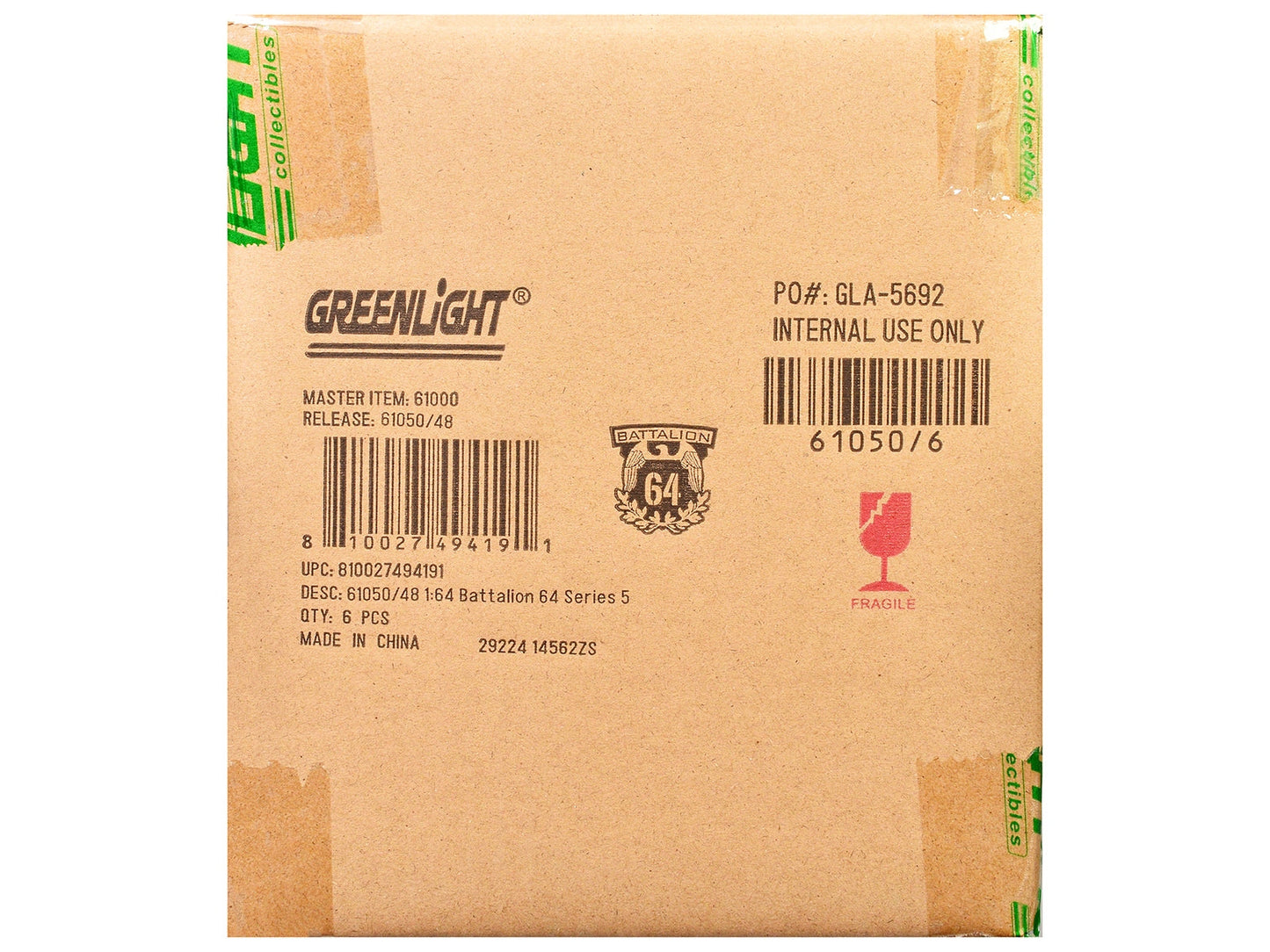 "Battalion 64" Series 5 Set of 6 pieces 1/64 Diecast Models by Greenlight