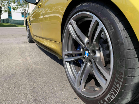 2013-2020 Bmw Side Skirt Extension V1  Carbon Fiber ( F80, F82, F32, And F30 M3, M4)