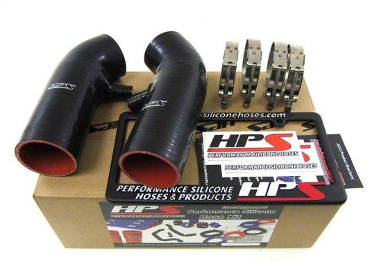 HPS Black Reinforced Silicone Post MAF Air Intake Hose Kit Infiniti 08-14 G37 3.7L