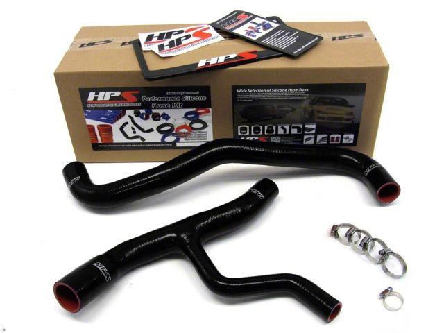 HPS Black Reinforced Silicone Radiator Hose Kit Coolant Ford 02-04 Mustang GT