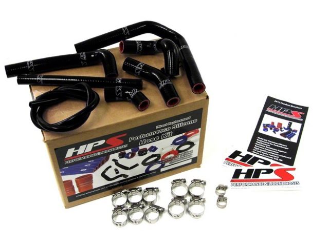HPS Black Reinforced Silicone Radiator Hose Kit Coolant Honda 02-07 CR250R 2 Stroke