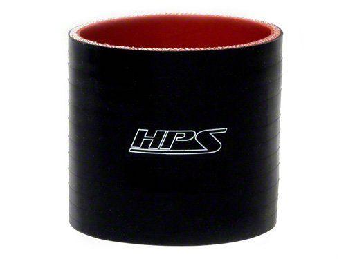 HPS 2-1/4" ID, 3" Length, Silicone Straight Coupler Hose, High Temp 4-ply Reinforced, 57mm ID, Black