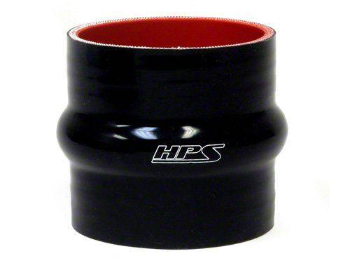 HPS 3-1/2" ID, 3" Length, Silicone Straight Hump Coupler Hose, High Temp 4-ply Reinforced, 89mm ID, Black