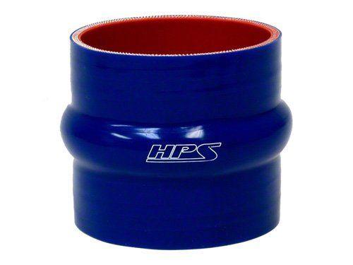 HPS 3" ID, 3" Length, Silicone Straight Hump Coupler Hose, High Temp 4-ply Reinforced, 76mm ID, Blue