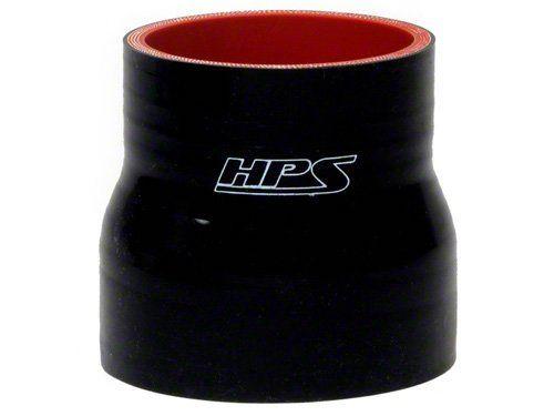 HPS 2-3/8" - 3" ID, 3" Length, Silicone Straight Reducer Coupler Hose, High Temp 4-ply Reinforced, 60mm - 76mm ID, Black