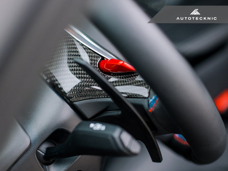 AutoTecknic Replacement Carbon Steering Wheel Top Cover - F91/ F92/ F93 M8