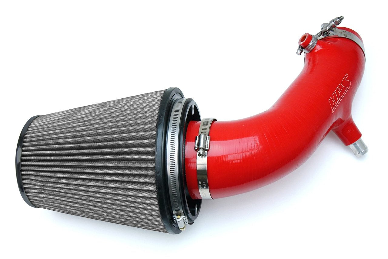 HPS Shortram Air Intake Kit 2004-2005 Honda S2000 AP2 2.2L Throttle Cable, Red