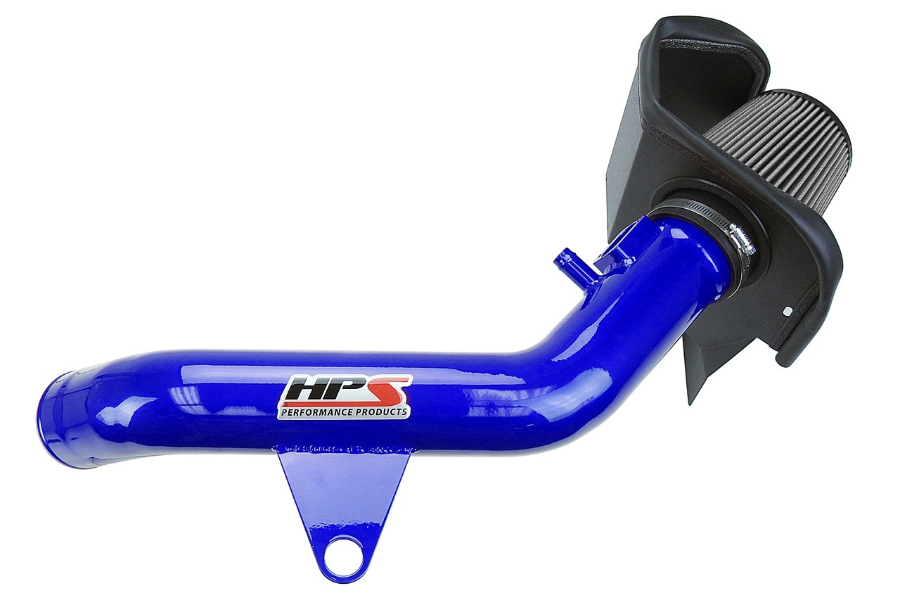 HPS Shortram Air Intake Kit 2014-2016 BMW 435i 435ix F32 F33 F36 3.0L Turbo N55, Includes Heat Shield, Blue