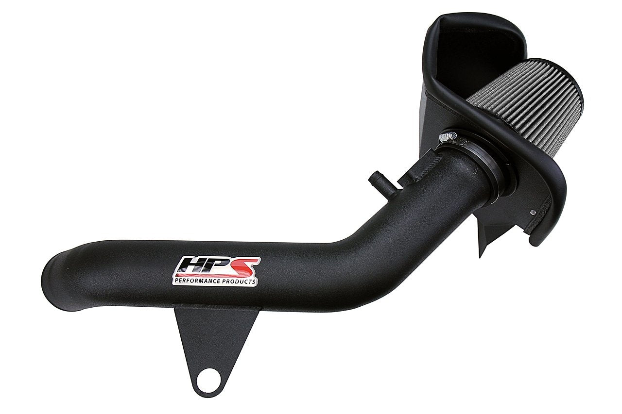 HPS Shortram Air Intake Kit 2012-2016 BMW M135i M135ix F20 F21 3.0L Turbo N55, Includes Heat Shield, Black