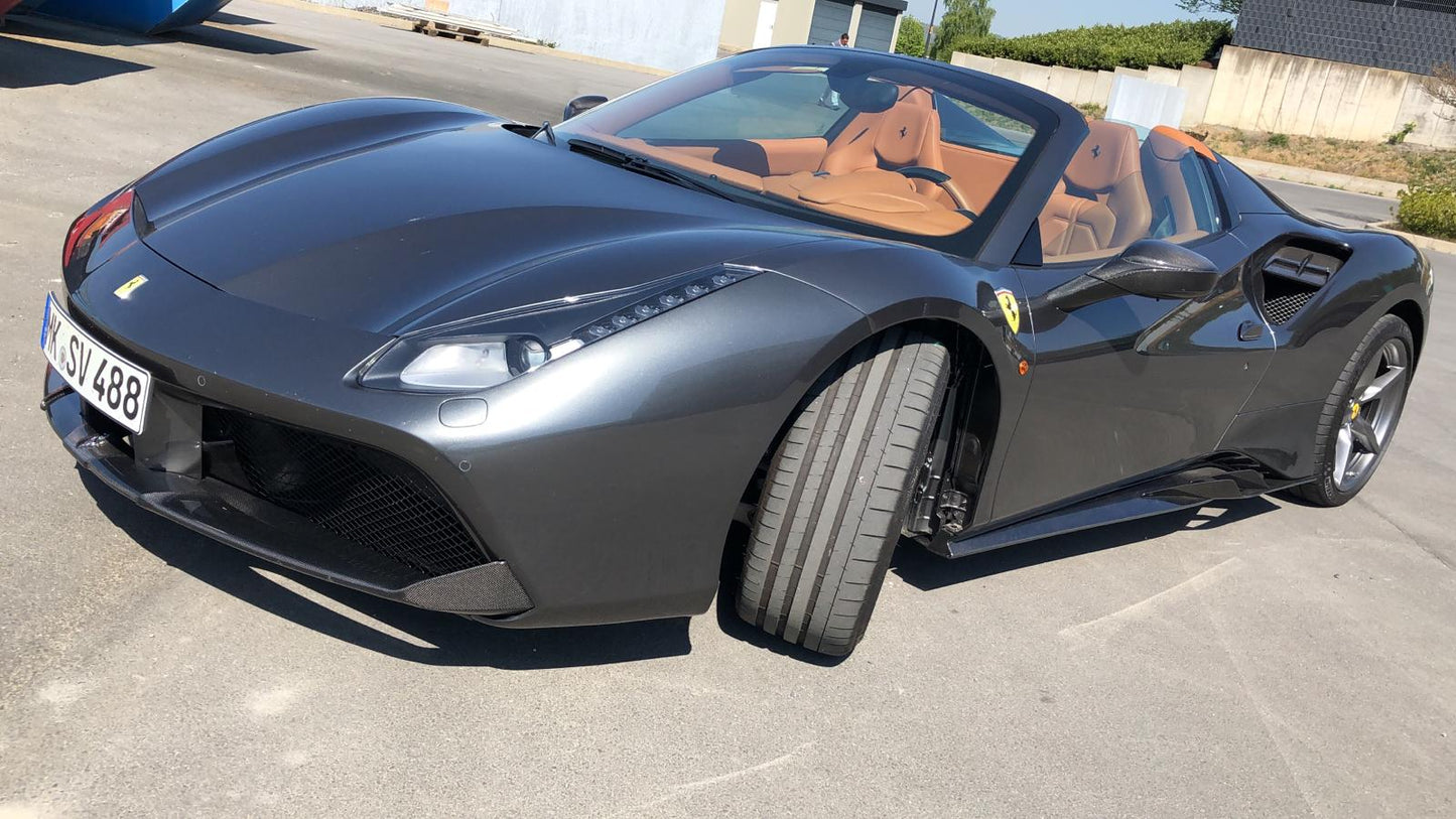 Ferrari 488/F8 - Carbon Fiber Side Skirts (With Wings)