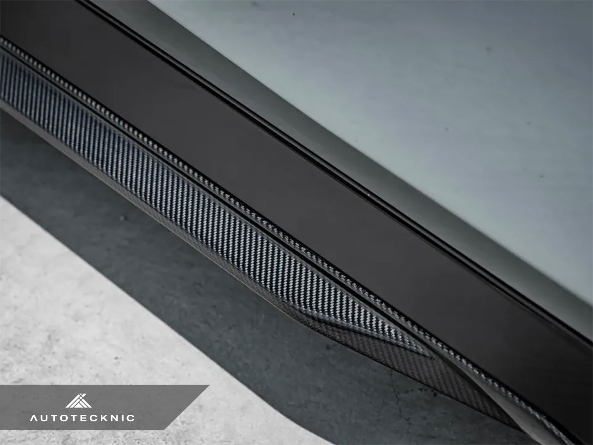 AutoTecknic Dry Carbon Fiber Side Skirt Extension Set - G60 5-Series