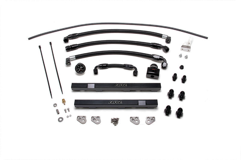AMS Performance 2009+ Nissan GT-R R35 Alpha Fuel Rail Kit & Lines w/o Regulator - Black ALP.07.07.0002-4