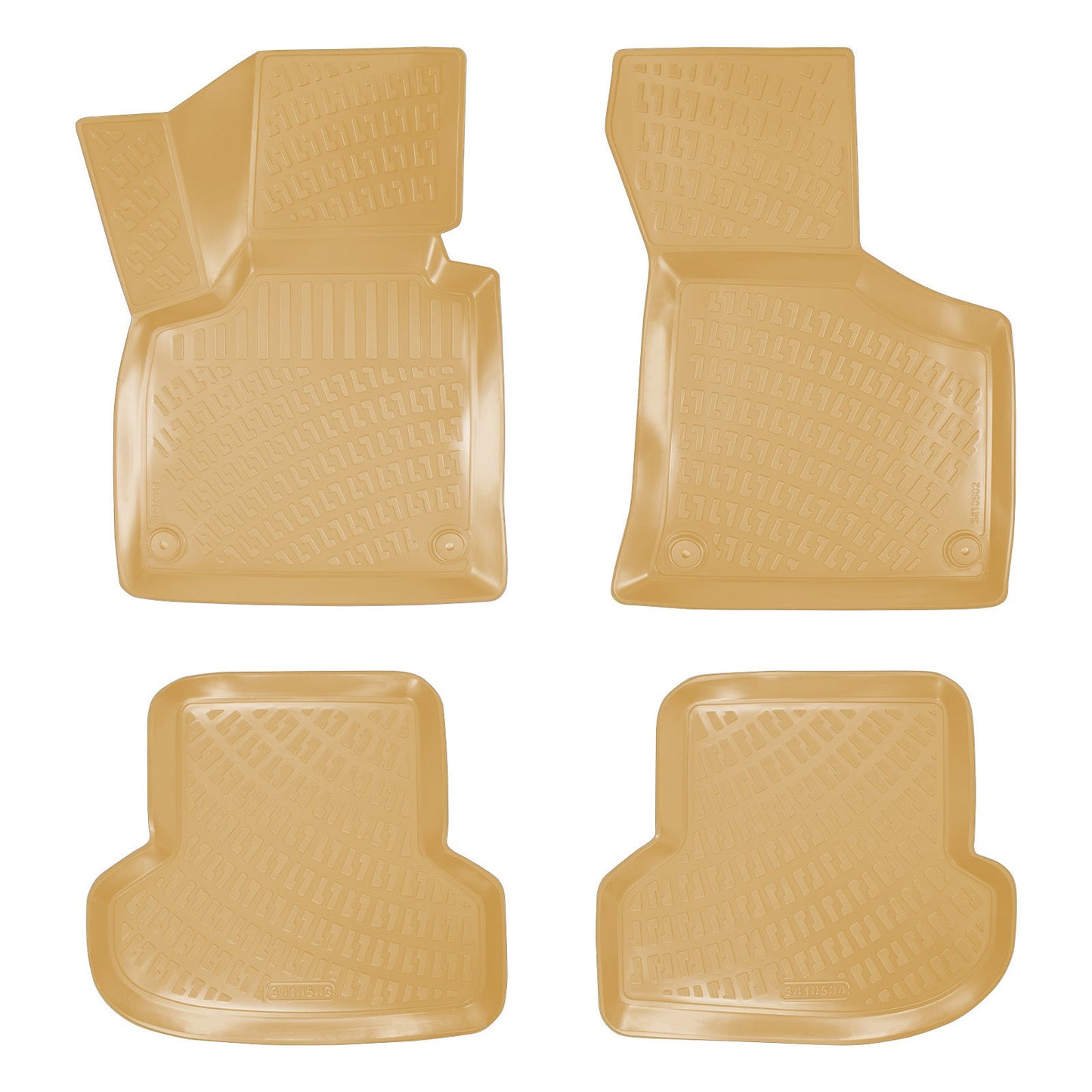 3D Molded Interior Beige Car Floor Mat for Audi A3 2003 - 2012