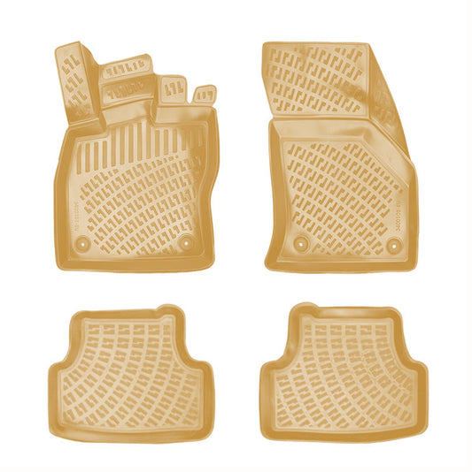 3D Molded Interior Beige Car Floor Mat for Audi A3 2012 - Up