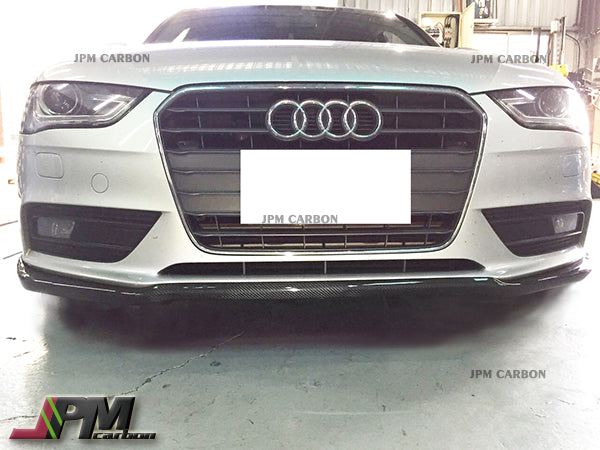 DP Style Carbon Fiber Front Add-on Lip Fits For Audi A4 B8 Facelift 2013-2015 with Standard Package