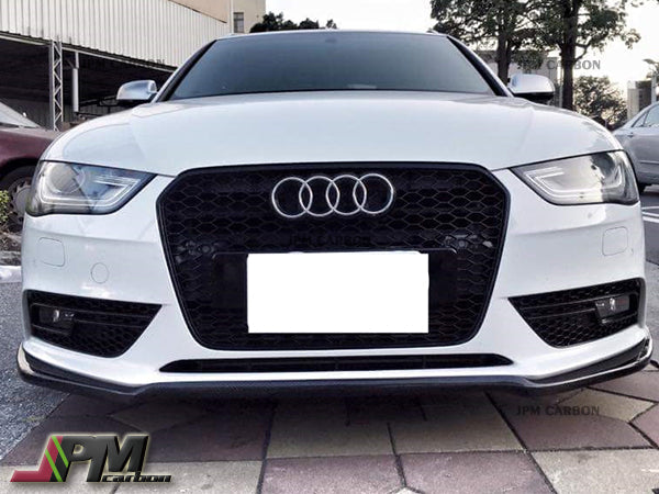 DP Style Carbon Fiber Front Add-on Lip Fits For Audi A4 B8 Facelift 2013-2015 with Standard Package