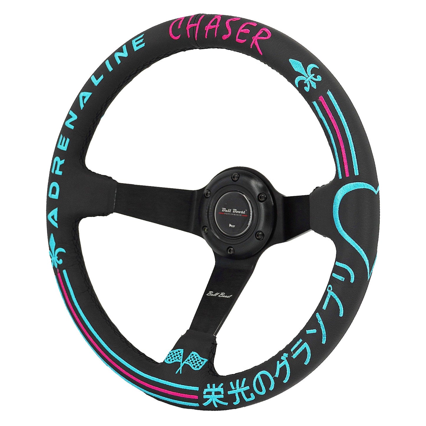 Universal Adrenaline Chase 350mm 3"Deep Dish 6-Bolt Steering Wheel | 150 Entries