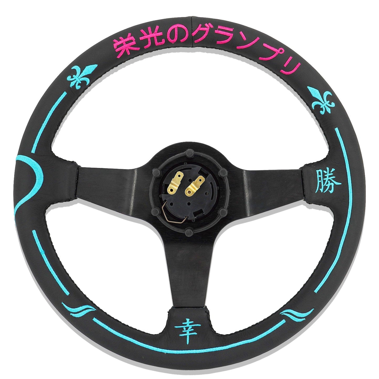 Universal Adrenaline Chase 350mm 3"Deep Dish 6-Bolt Steering Wheel | 150 Entries