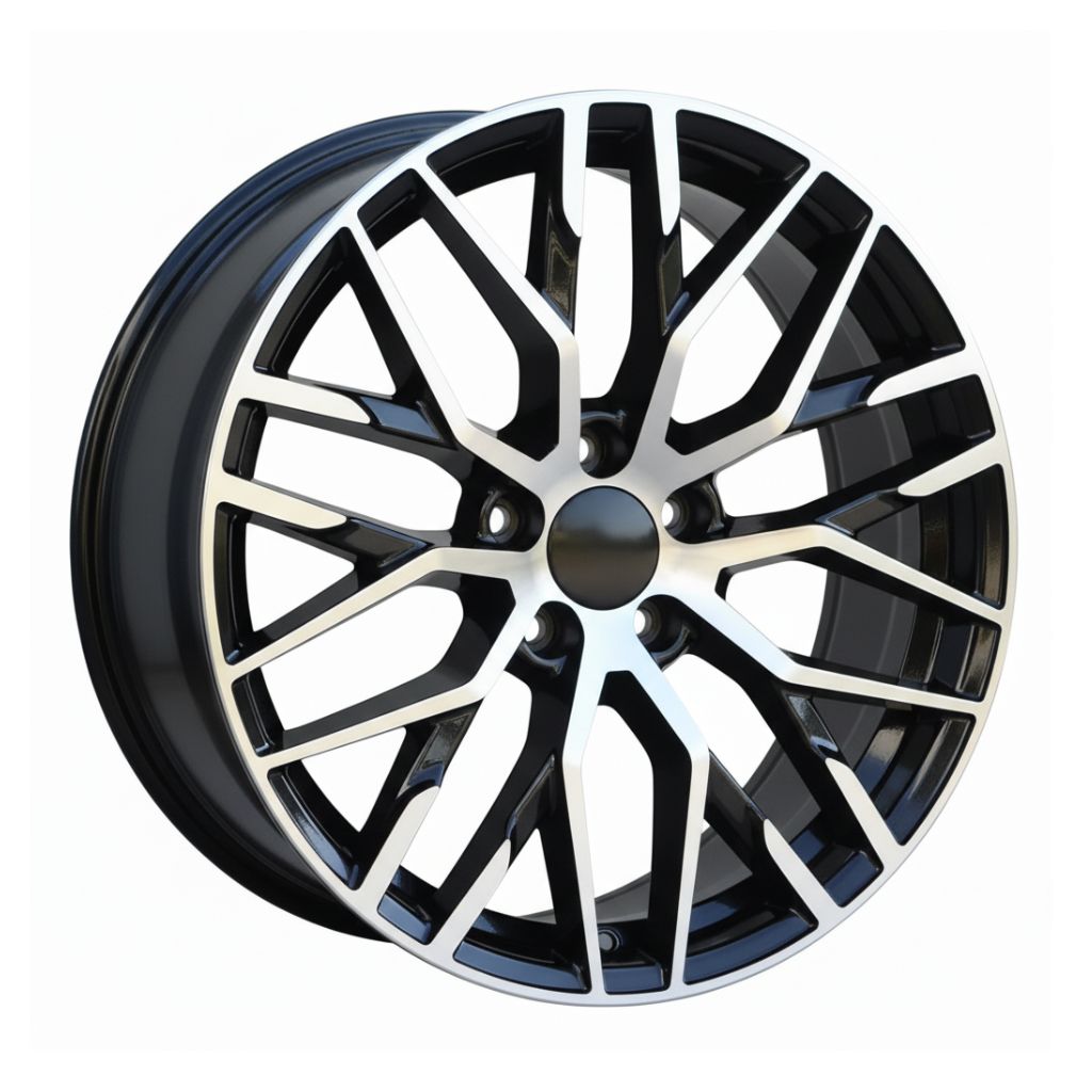 AU1 20X9 5X112 +32 66.6 Black Machined Face