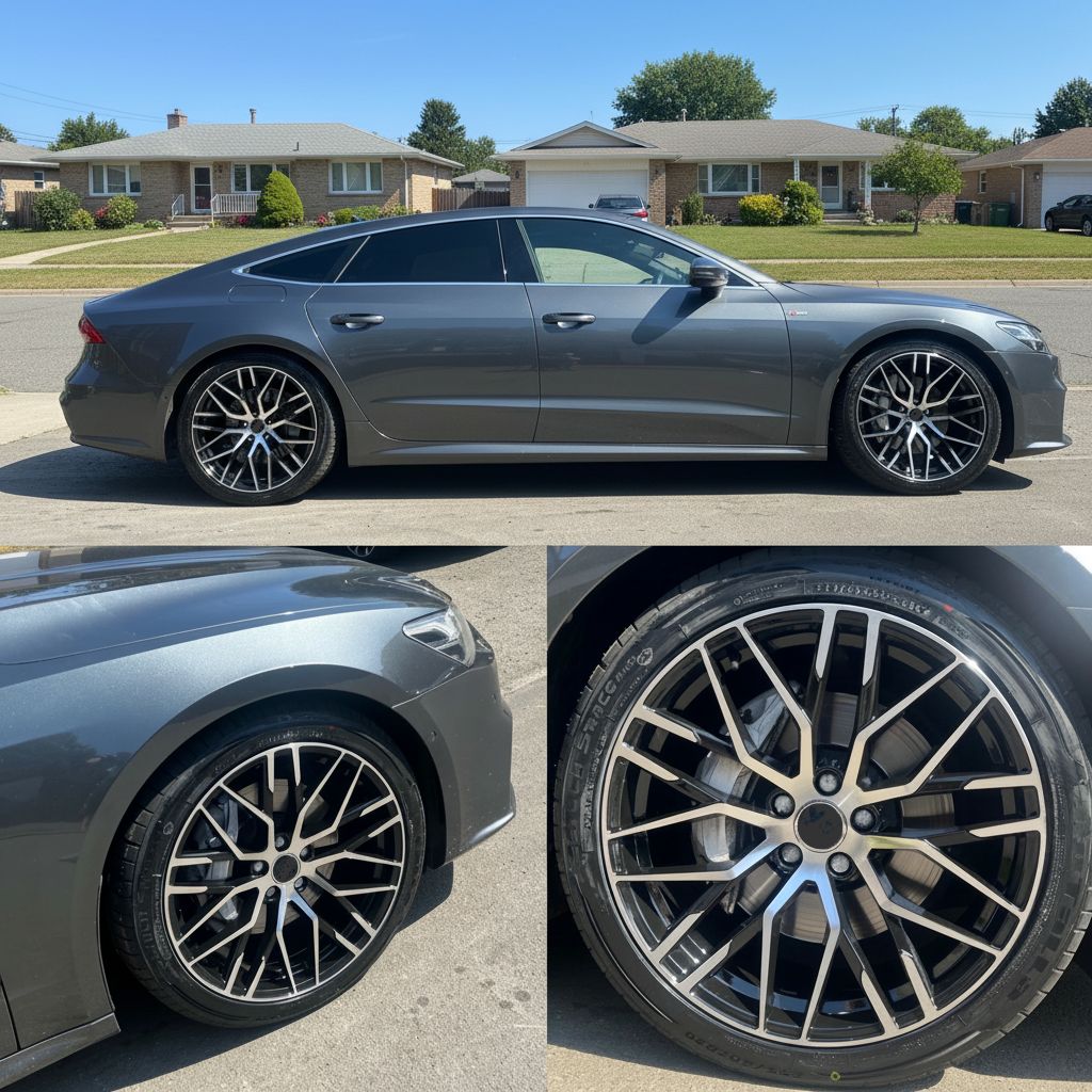 AU1 20X9 5X112 +32 66.6 Black Machined Face