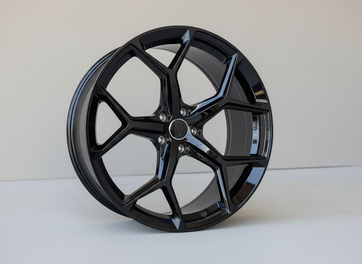 AU16 19x8.5 5x112 +32 66.6 Gloss Black