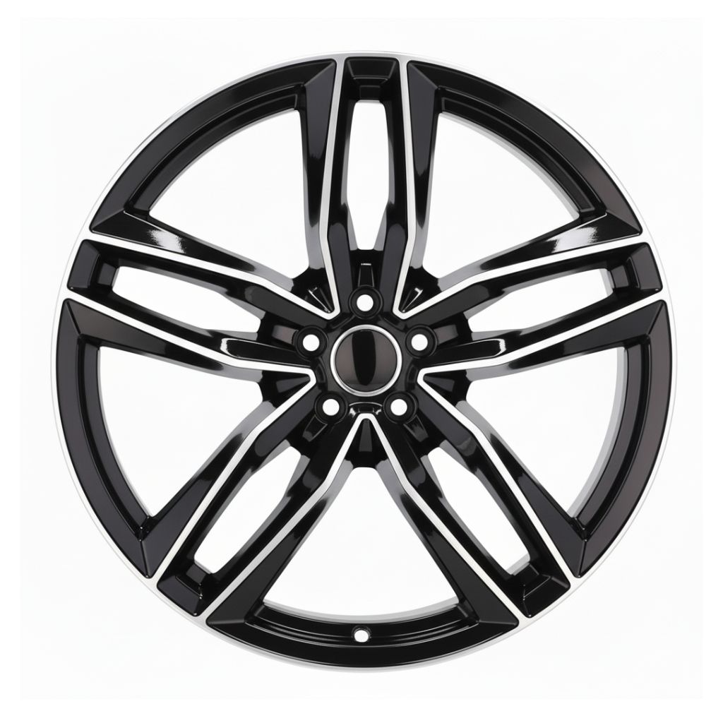 AU3 20X9 5X112 +32 66.6 Black Machined Face
