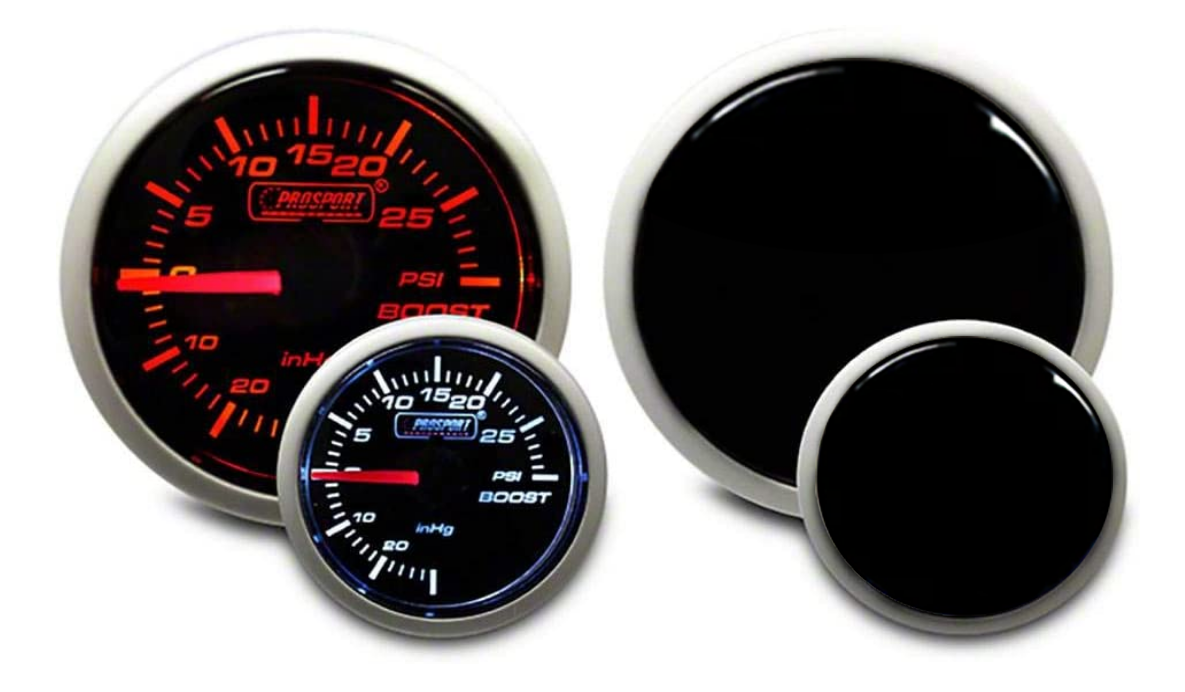 2-1/16" Amber / White  Electrical Boost Gauge