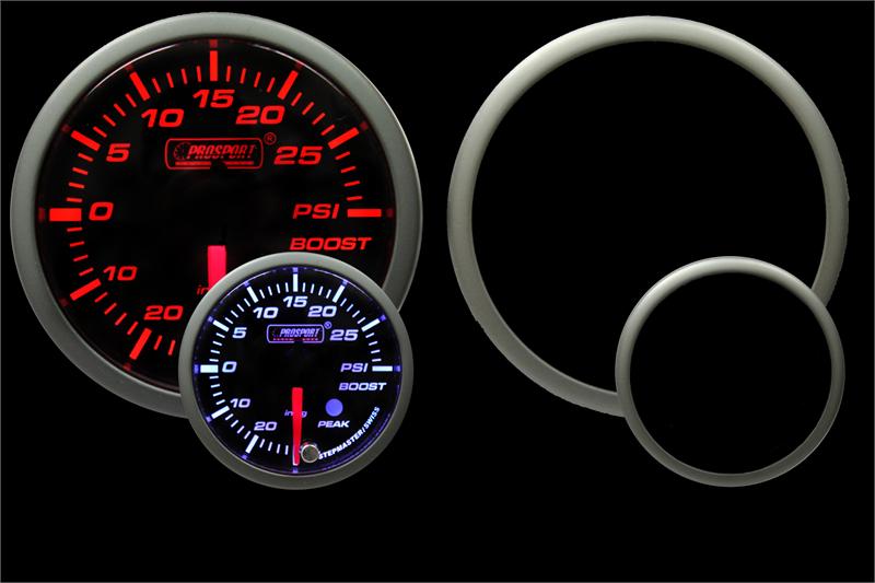 2-1/16" Premium Amber / White Electric Boost gauge