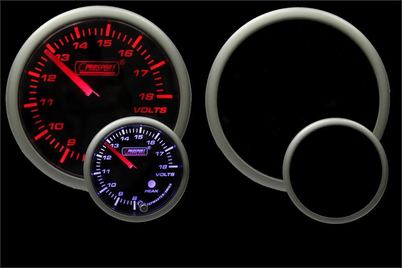 2-1/16" Premium Amber / White Volt Gauge