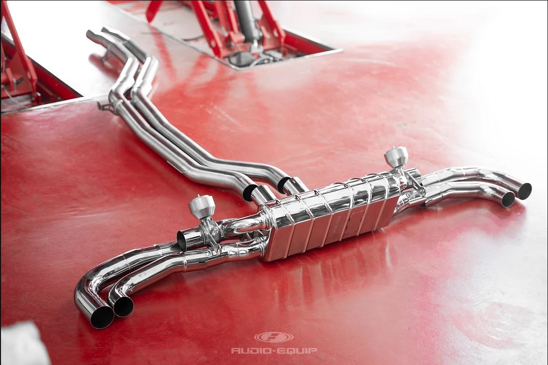 Audi RSQ8 - Valved Exhaust with MidSilencer Spare - OEM Tips (OE Actuators)