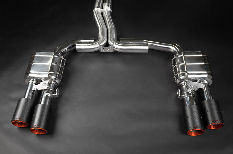 Audi S8 (D5) - Valved Catback Exhaust System + Capristo Tips (OE Actuators)