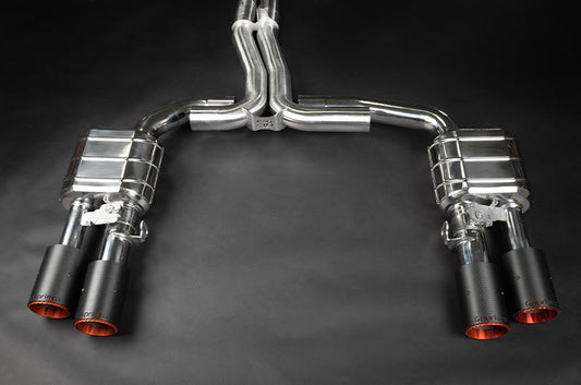 Audi S8 (D5) - Valved Catback Exhaust System + Capristo Tips (OE Actuators)