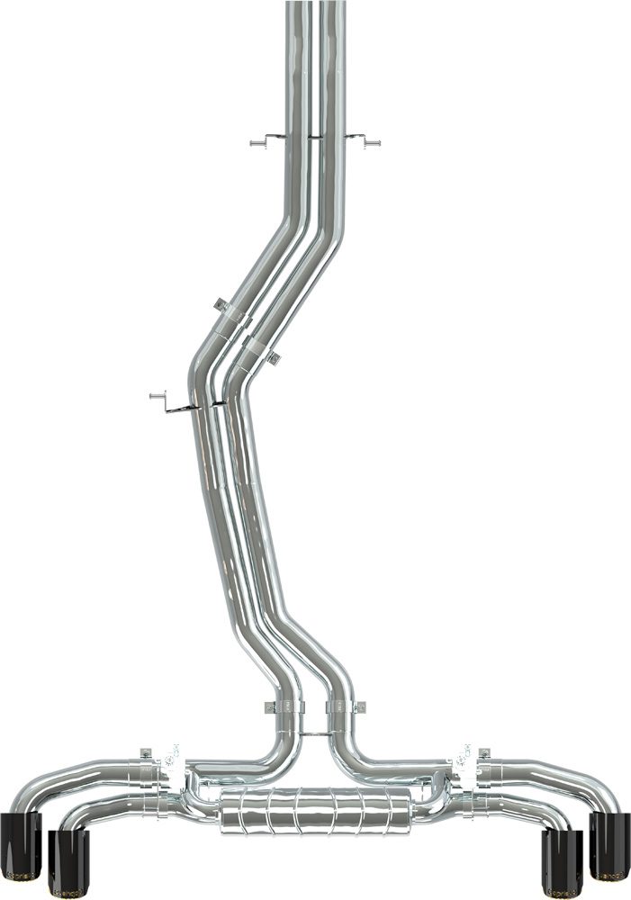 Audi SQ8 - Valved Exhaust, MidSilencer Spare + Wicrom Tips (OE Actuators)