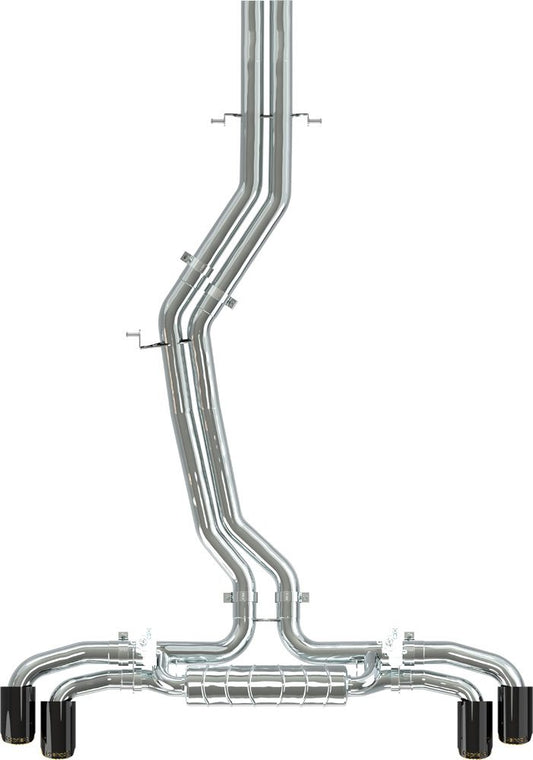 Audi SQ8 - Valved Exhaust, MidSilencer Spare + Wicrom Tips (OE Actuators)