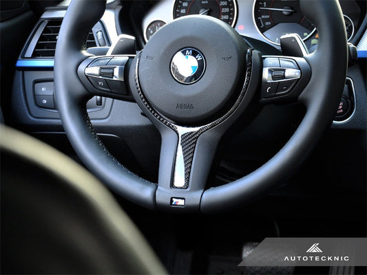 AutoTecknic Carbon Fiber M-Sport Steering Wheel Trim - F15 X5 | F16 X6