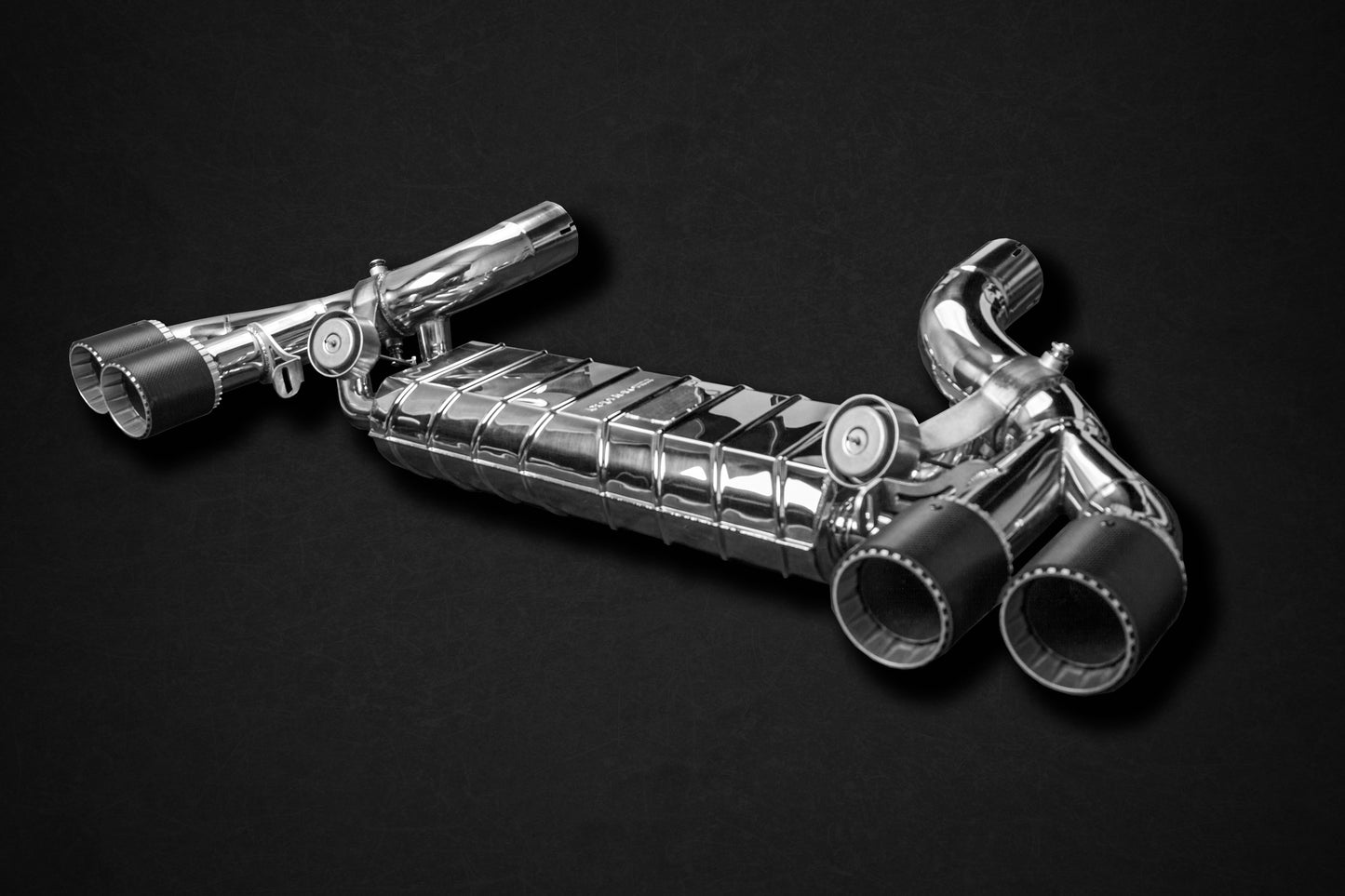 BMW M5 CS (F90) - Valved Exhaust w 200cell OPF, MidSilencer Spare & Wicrom Tips (OE Actuators)