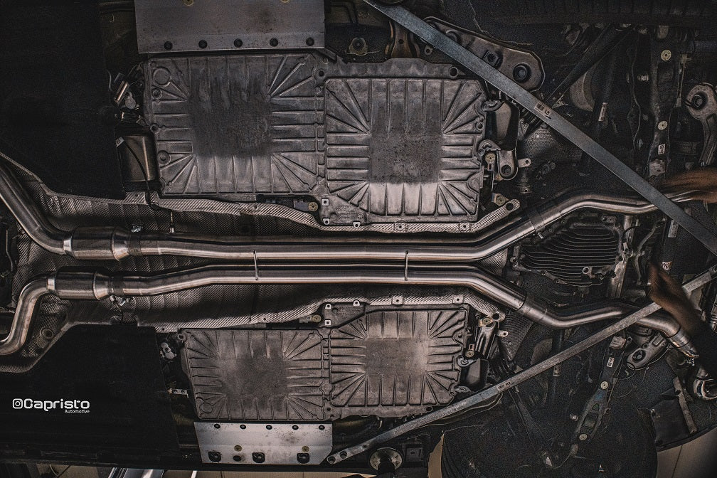 BMW XM - Valved Exhaust System with Anodized/Wicrom Tips, Mid-Pipes, and 200 Cell OPF/GPF Replacements (OE Actuators)