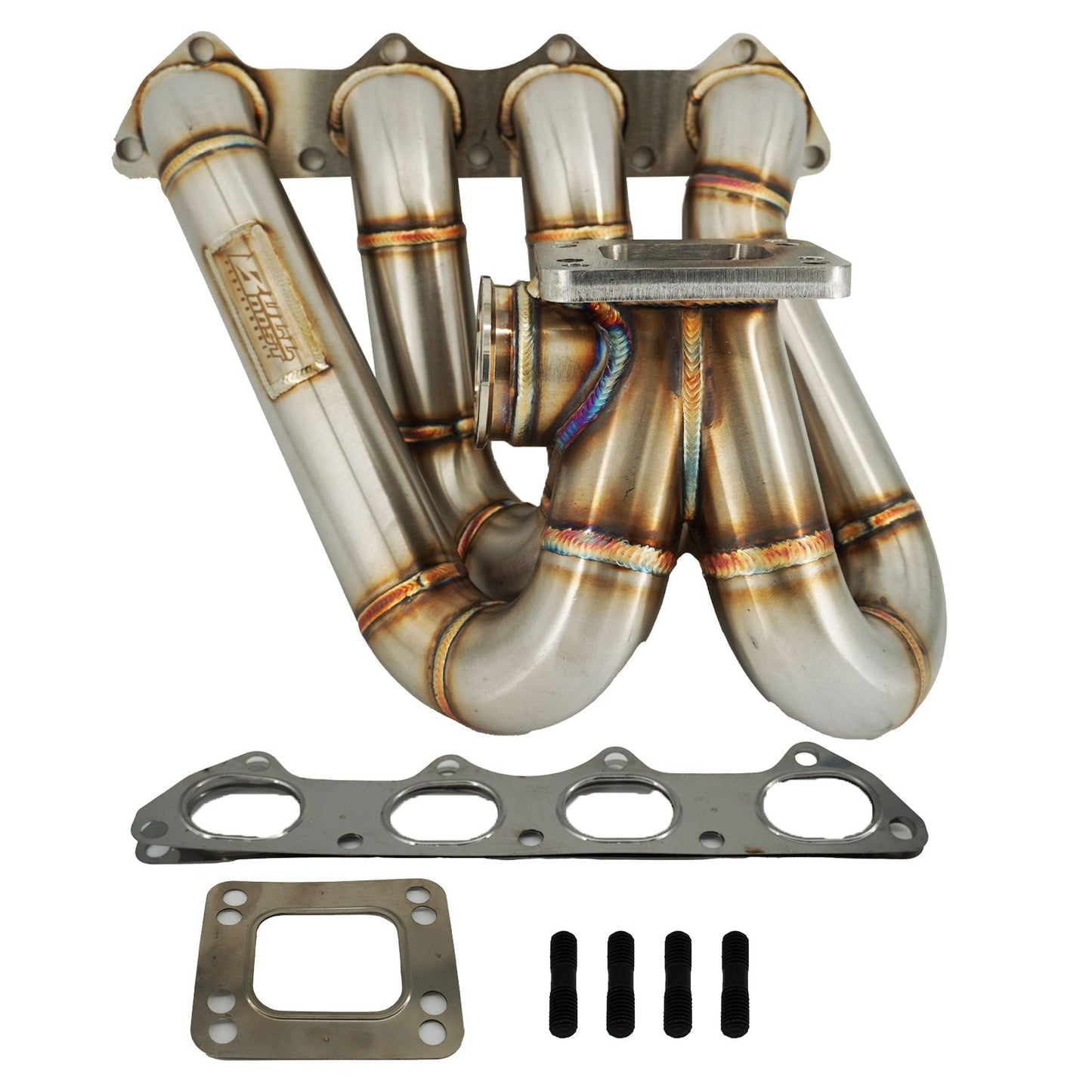 B Series T3 .82 Top Mount Turbo Manifold Kit GSR Si B16 B18 B20 44mm For Civic Si DC2
