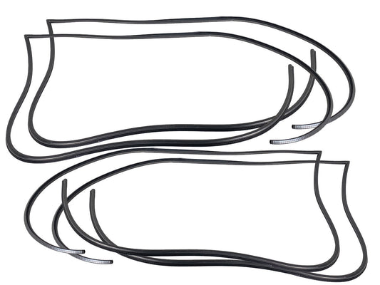 For BMW E30 Sedan 4 Door Body Weatherstrip Trunk Rubber Window Seal 6 pcs
