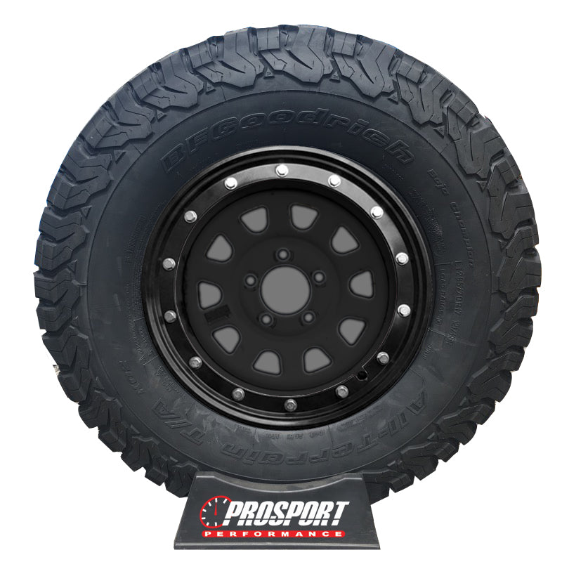 Simulated Bead Lock Hubcap Rings - 16" Black