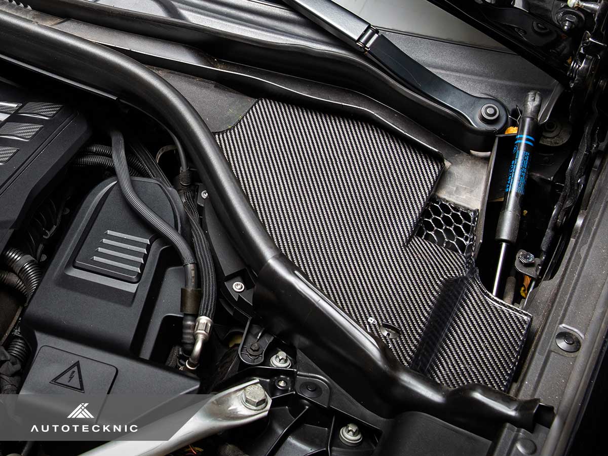AutoTecknic Dry Carbon Engine Cowl Panel Trim Set - F97 X3M | F98 X4M