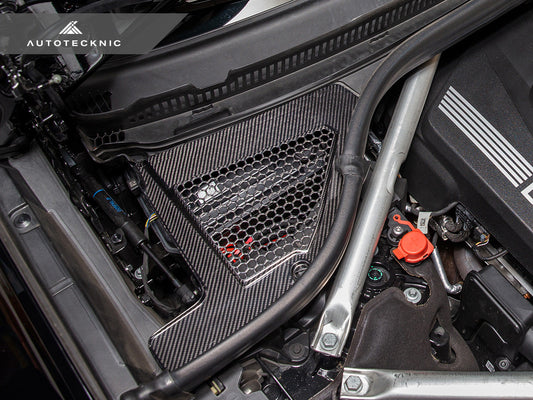 AutoTecknic Dry Carbon Engine Cowl Panel Trim Set - G05 X5 | G06 X6 | G07 X7