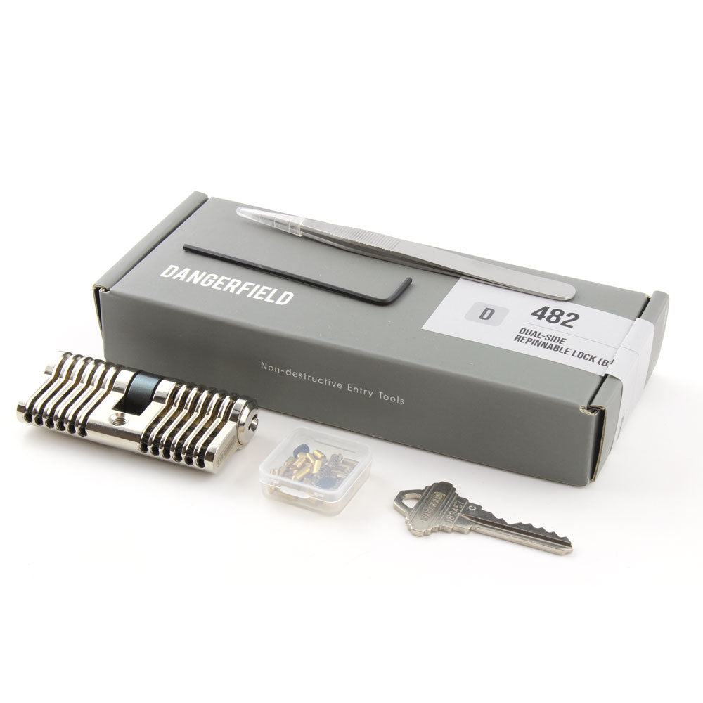 Practice Lock, Repinnable, Progressive, Aluminum, Cutaway Training by Dangerfield