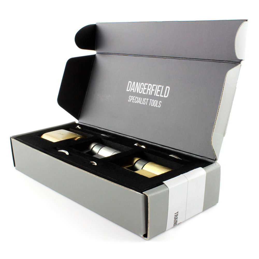 Dangerfield Clear Practice Locks For Training (3) - acrylic lock, padlock, double-sided