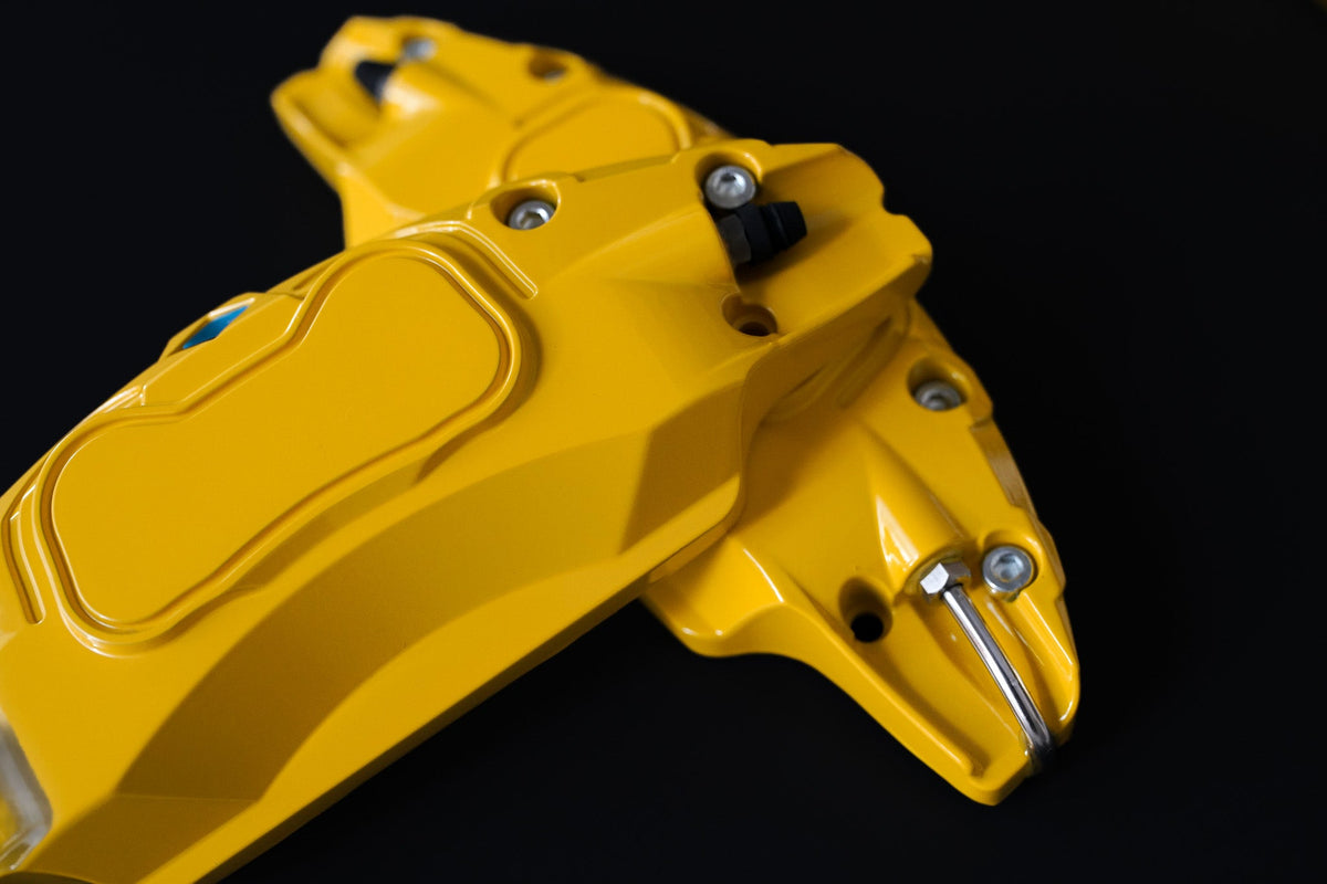 Tesla Model Y Brake Caliper Covers Aluminum Front & Rear YELLOW 19-24 (4PCS)