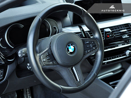 AutoTecknic Carbon Alcantara Steering Wheel Trim - G01 X3 | G02 X4