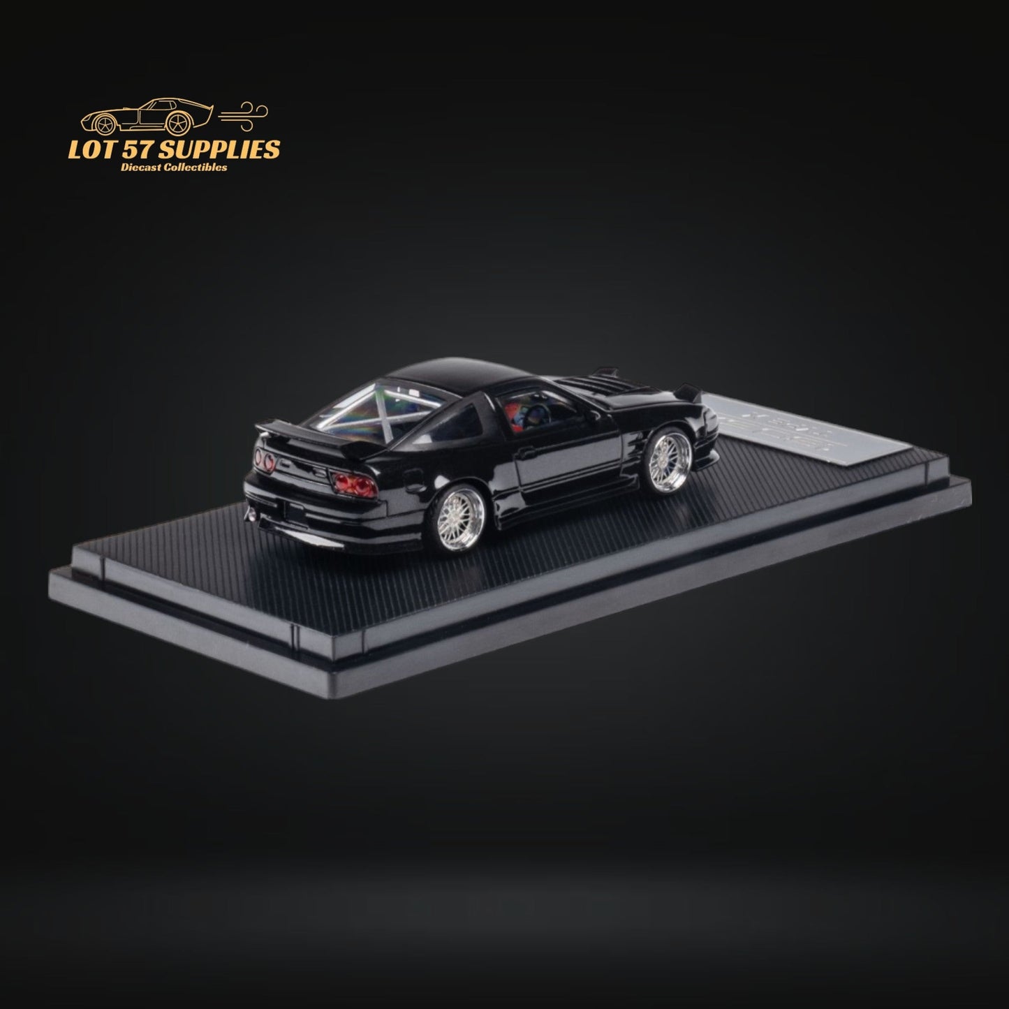 MicroTurbo Custom 180SX Type X Metallic Black 1:64 MT64180SXBLK