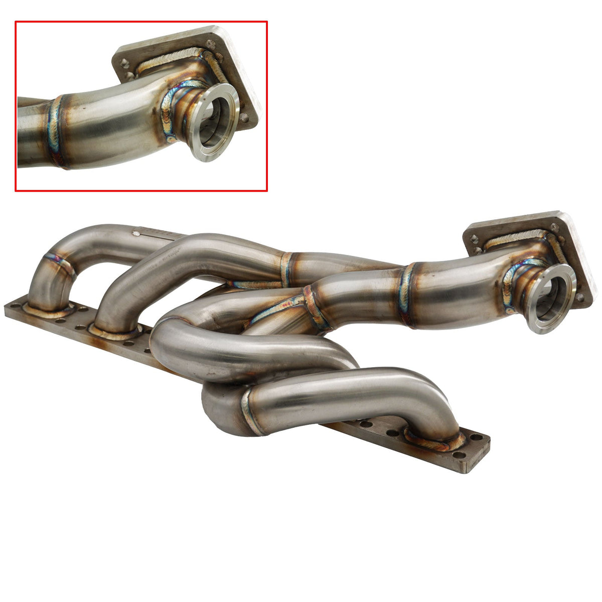 BMW E36 E46 E39 Tubular Top Mount Turbo Manifold T4 Flange 44mm GTX3582
