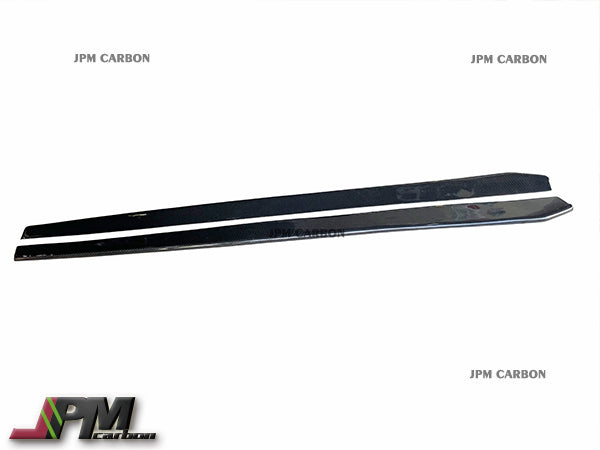 JPM Carbon Fiber Side Skirt Add-on Lips Fits For 2015-2020 BMW F80 M3 / F82 M4 Only